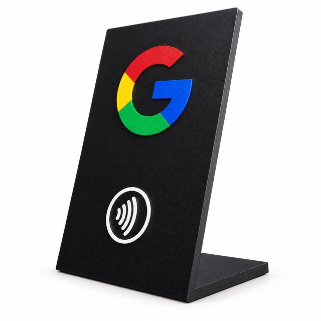 Placa NFC de avaliações Google, preta